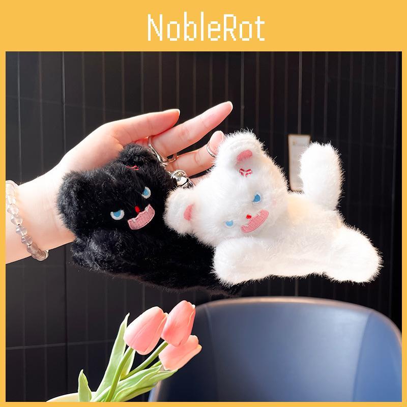 Jinnew Kitten Angry Plush Keychain Pendant For Bag Decor And Key Organizer