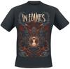 In Flames Band Sanduhr Krallen Epischer Aufdruck T-Shirt 100% Baumwolle Lässig Neutrales T-Shirt Melodischer Death Metal Streetwear für Unisex Damen