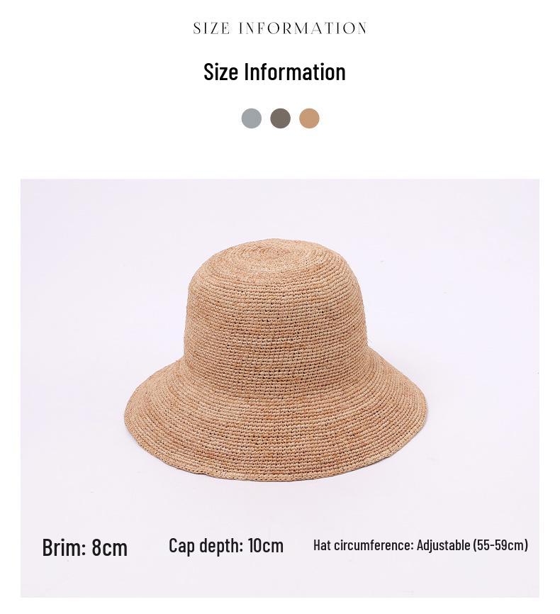 Handmade Raffia Foldable Sun Hat for Women - Versatile Summer Beach Hat with Sun Protection