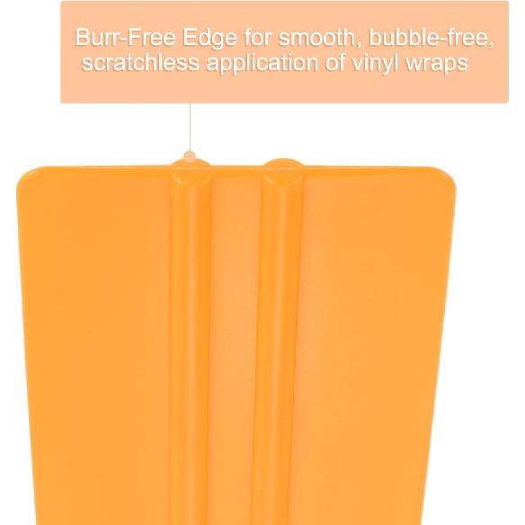 HARFINGTON 3pcs Vinyl Squeegee, 4-Inch Car Vinyl Film Scraper, Yellow, Rectangle