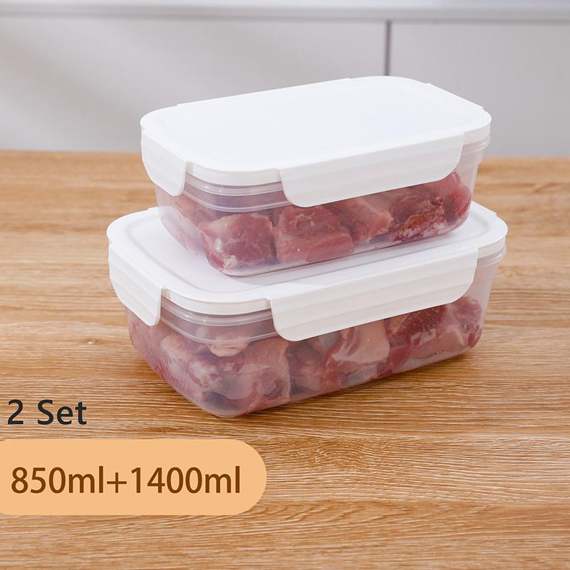 850/1400Ml Transparent Fridge Organizer Food Storage Containers Fresh Vegetable Fruit Refrigerator Storage Box Kitchen Organizer