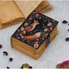 Fox & Moon Floral Lock Journal | Vintage Handmade Writing Notebook | Leather Bound Sketchbook with Lock