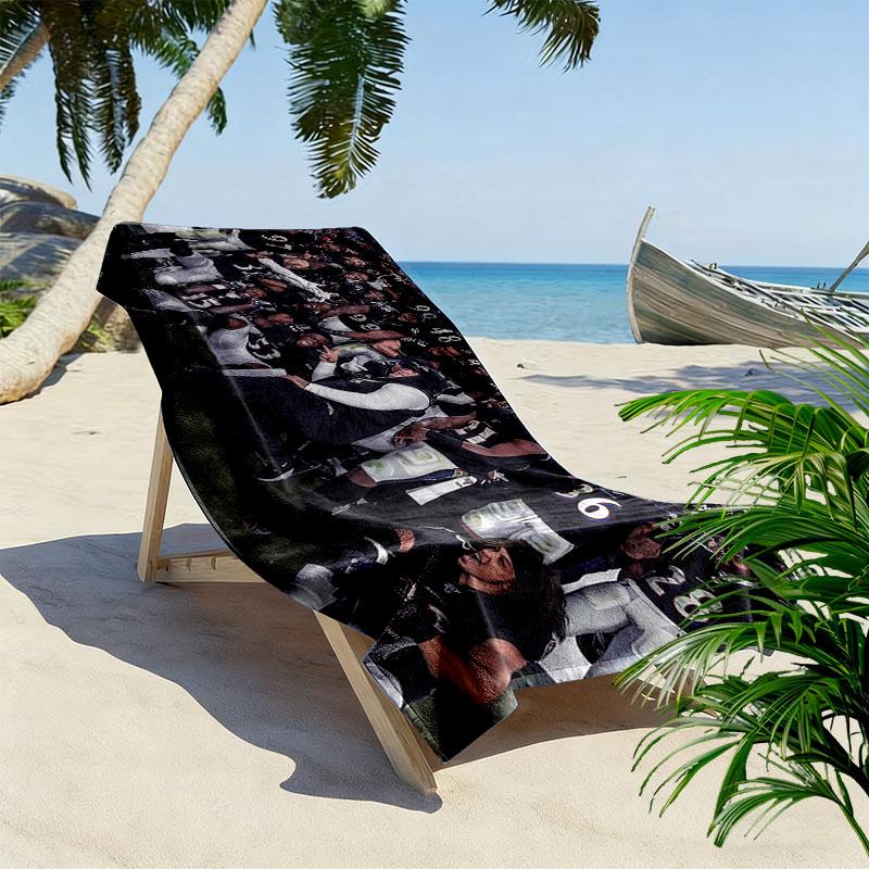BAL Ravens Print Beach Towel, Large Soft Quick Dry Towel for Beach Camping Swimming