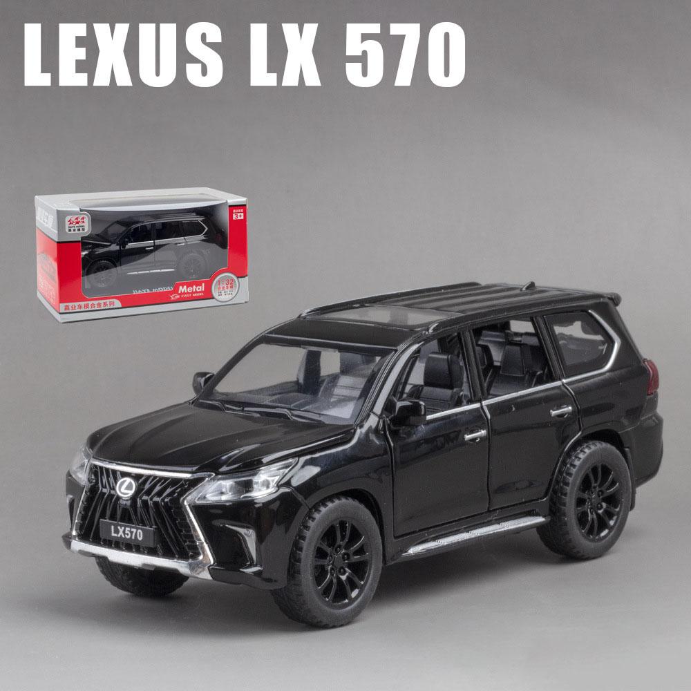 1:32 Scale Lexus LX570 Off-Road Alloy Diecast Model Car, Pull Back Metal Vehicle Toy with Sound and Light Συλλογή δώρων 6 Ανοιχτές Πόρτες για Παιδιά Ενήλικες
