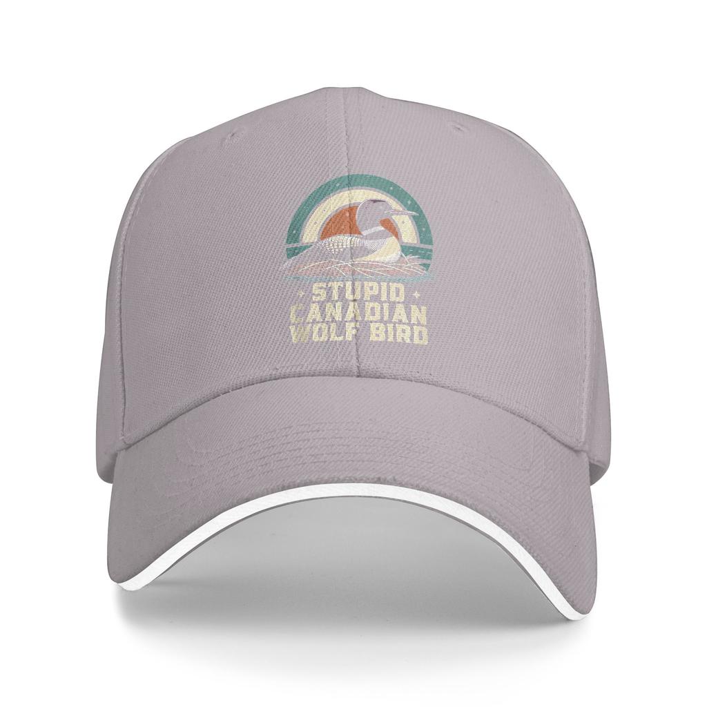 Stupid Canadian Wolf Bird Vintage Heated Hookey Loon Meme Baseball Cap Retro Trucker Hat Spring Men Outdoor Sports Snapback Cap