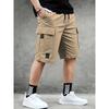 Men'S Summer Multi-Pocket Cargo Shorts, European Size Casual Shorts, Outdoor Sports Shorts, Fabric, Drawstring Waistband