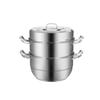 Suolette 304 Stainless Steel 3-Layer Steamer Pot
