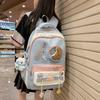 College Style Schoolbag Women's Contrast Color Stitching Large Capacity Backpack