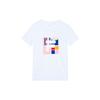 Fila Printed American Vintage Fitted Letter Crew Neck Short Sleeve T-Shirt Women Tops White F51W328151FWT