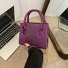 Chic Urban Minimalist Women's Chain Shoulder Bag In Black Pink Khaki And Purple