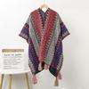 Neck Wrap Tassel Scarves Warm Knitted Cape Simple Imitation Cashmere Scarf  Travel Vacation