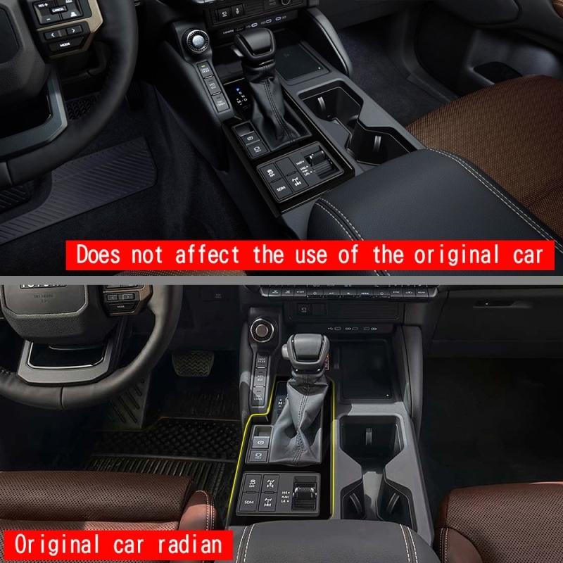 LHD RHD For Toyota Land Cruiser 250 Prado LC250 2024 2025 ABS carbonfiber Center Console Gear Shift Panel Cover Trim Accessories