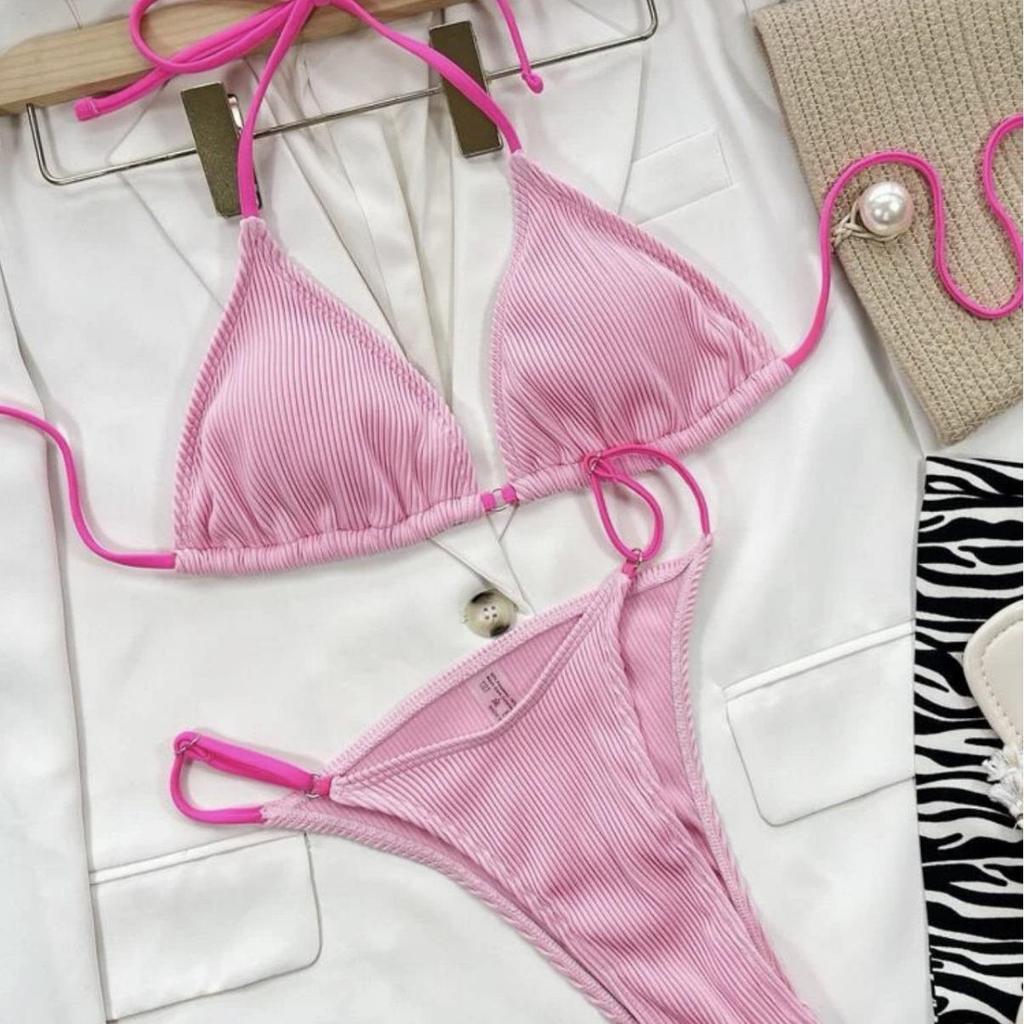 2024 Sexy Bikini with Toothpick Fabric - European and American Style Split Swimsuit