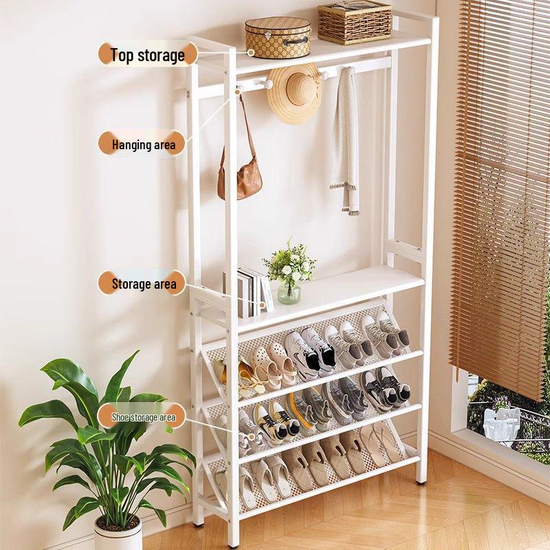 Compact Shoe & Clothes Rack for Dorm or Rental Spaces - Multi-Layer Narrow Design