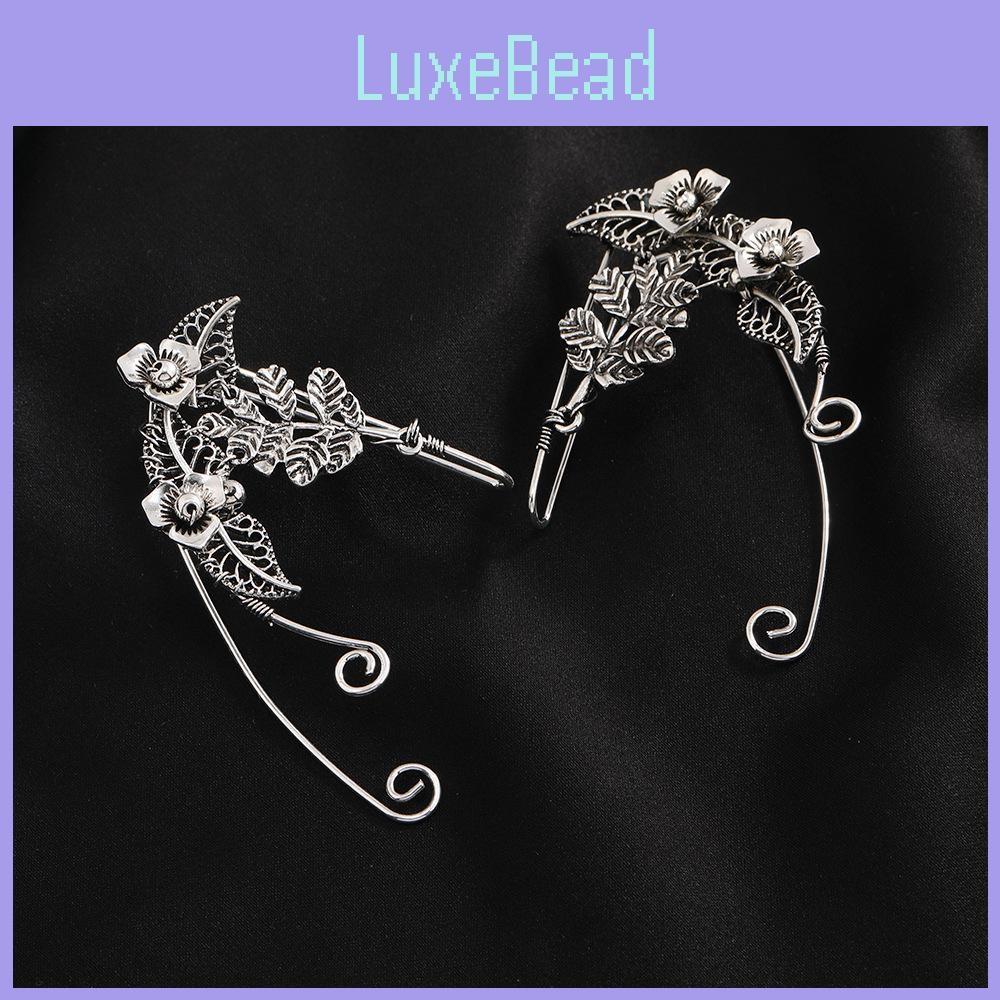 Bohemian Flower Alloy Earrings With Botanical Leaf For Gift Ladies