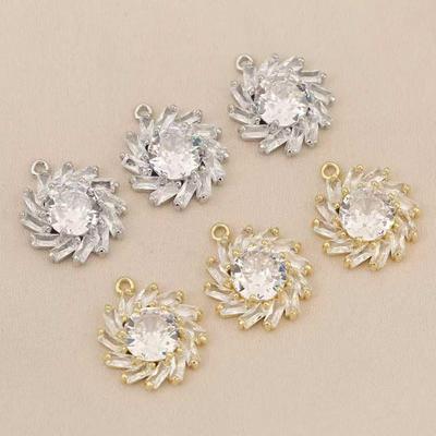 Pendente Collana Geometrico in Zircone Placcato Oro 18k Liangfei - Accessorio Gioiello Fatto a Mano per Fai da Te