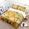 Cartoon African Animal and Plant Print Bedding Set for Kids Luxury Gift 3pcs Digital Print Comforter Set Soft Comfortable