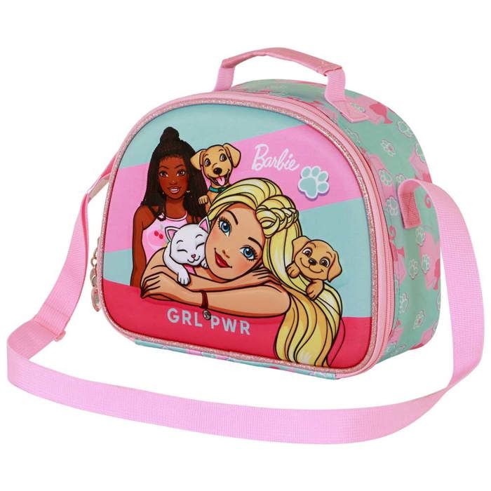 Sac Repas 3D - Barbie Pets - Rose - Taille Unique