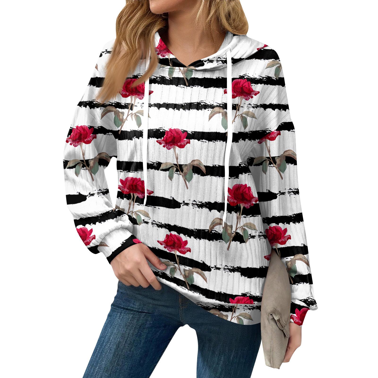 

Толстовки для женщин оверсайз зимние милые свитшоты пуловер трендовая осенняя одежда XL белый