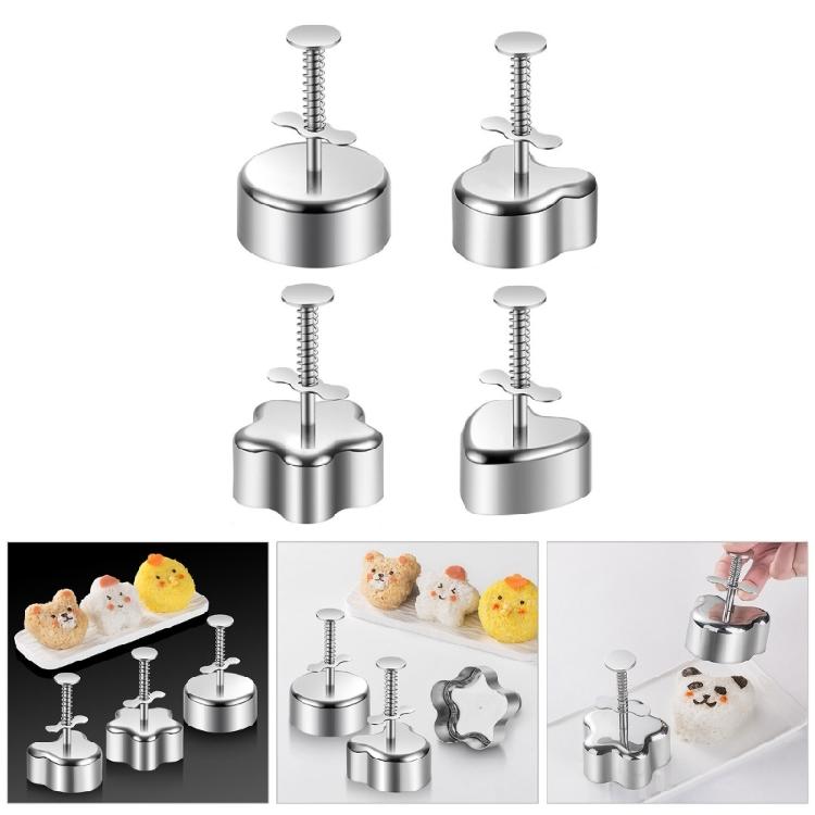 Onigiri Maker with Unique Animal Shape Stainless Steel Kitchen Sushi Molds Rice Sphere Press for Box Accessories
