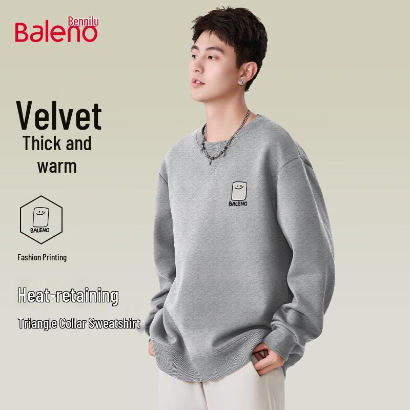 

Baleno Men s Oversized JPB Square Print Fleece-Lined Sweatshirt 2XL