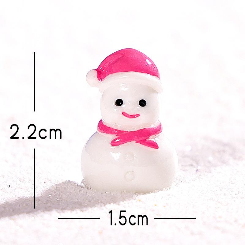 

Рождественский микро-пейзаж Симуляция Снеговик Дом Снежная сцена Изделие из смолы Декоративный элемент розы красного