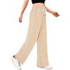 Damen Weitbeinige Jogginghose Lässig Hohe Taille Locker Gerade Trainingshose Kordelzug Sporthose Jogginghose Mit Taschen