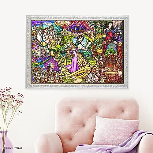Tenyo (Tenyo) [Made in Japan] 1000-Piece Pure White Jigsaw Puzzle Disney Tangled Story Stained Glass (51x73.5cm) DP-1000-036 Includes Service Card