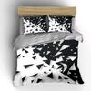 Black And White Geometric Fragments Bedding Set For Kids Luxury Gift 3Pcs Digital Print Comforter Set Soft Comfortable
