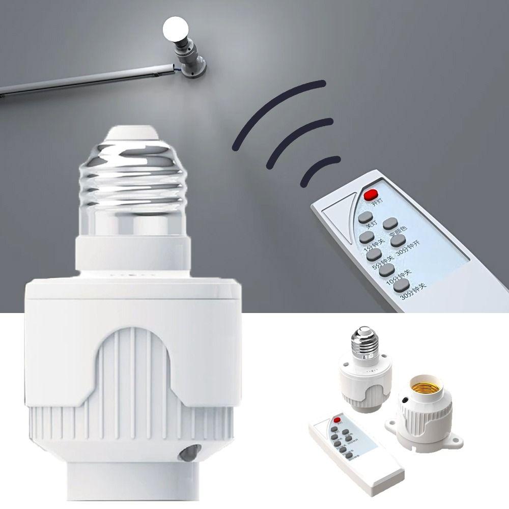 Infrared Remote Control Lamp Holder Timer Smart LED Lampholder  For Home Lighting Accessories