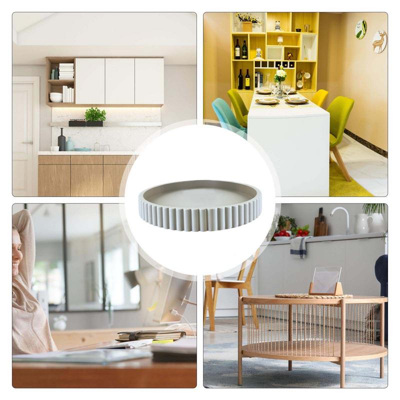 Coffee Table Decorative Tray Round Desktop Storage Tray Cosmetic Storage Tray Decoration for Home Desktop Storage Decoration
