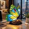 Resin Butterfly Night Light, Decorative Desk Lamp for Bedroom, Nursery, Living Room