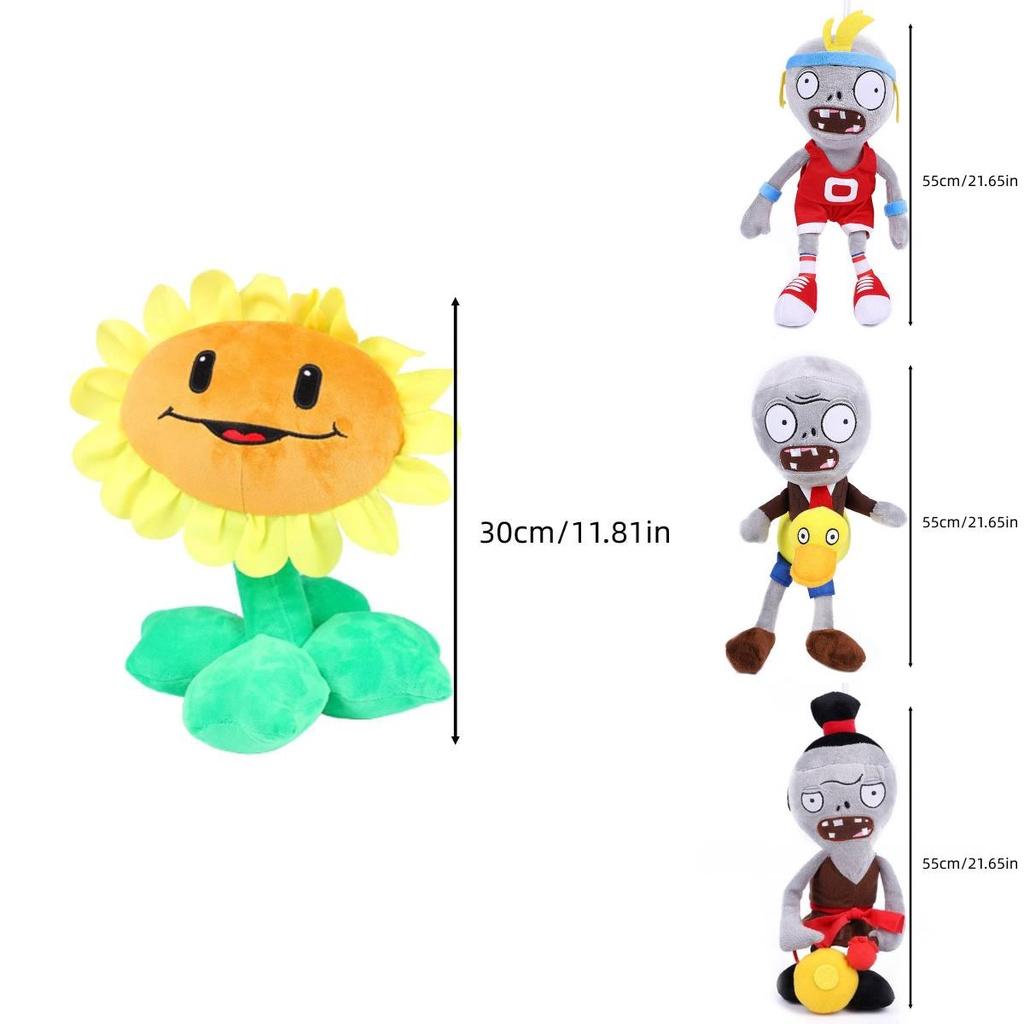 Plants Vs. Zombies New Plush Toy Cartoon Zombie And Plant Game Character Characters)