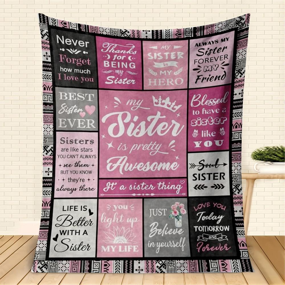 

1PC Gift Blanket throw for Mama Grandma Anniversary Birthday Gifts I Love you Presents Festival Gifts Soft Warm all season use 75x90cm