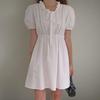 New ArrivalS Open Run Women S Cotton Puff Sleeve Ruffle Mini dreSS