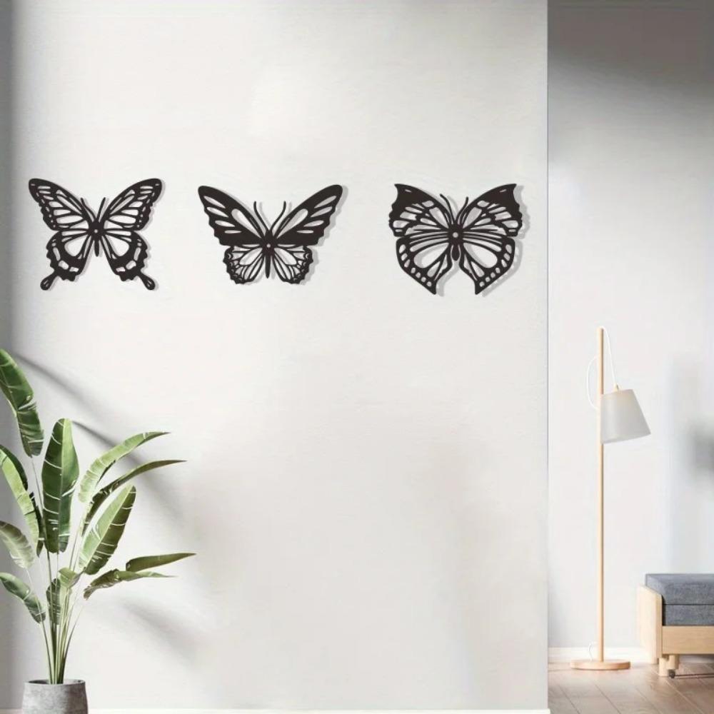 New Metal Butterfly Hollow Wall Decoration - Creative Iron Ornament | Stylish Home & Outdoor Pendant Art | Elegant Metal Craft