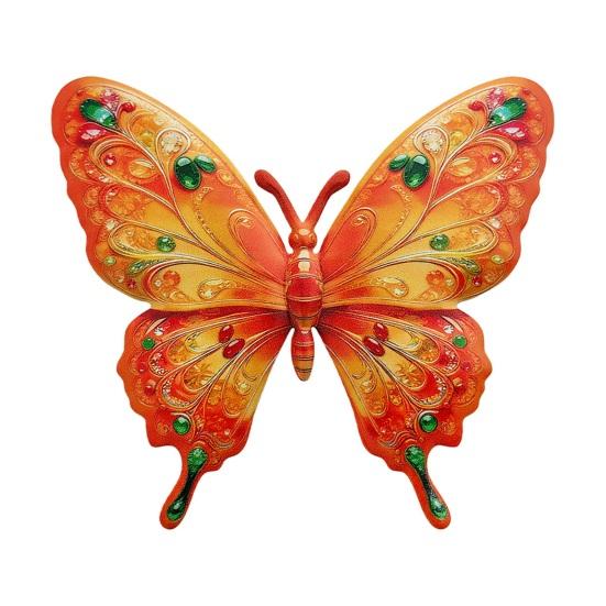 Yousheng Metall Schmetterling Wanddeko Außen Zaun Wandkunst Skulptur 3D Eisen Schmetterling Hängende Dekoration für Frühling Garten Terrasse Balkon Haus Hof