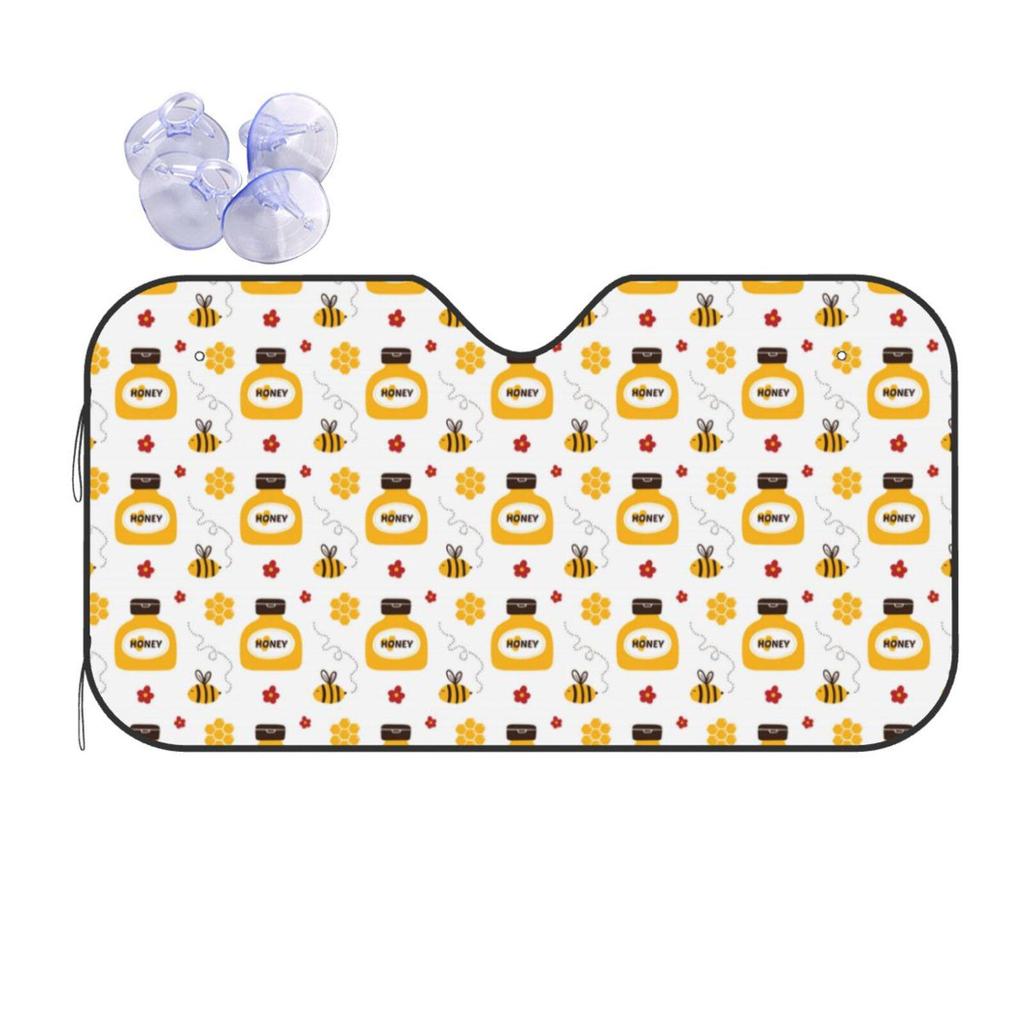 Ocean Shell Car Windshield Sunshade with Suction Cups, Heat Insulation and Blackout Design