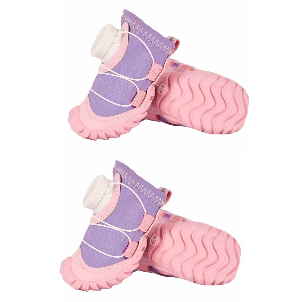 

4PCS Anti-Slip Pet Waterproof Shoes Breathable Dog Sneakers Dog Foot Covers Outdoor Activities Size 3 фиолетовый