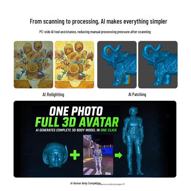 Creality Pika Portable Handheld 3D Scanner CN Plug (adapter Included)