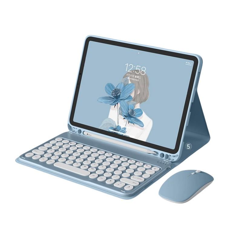 Lenovo M11 Tablet Case With Magnetic Detachable Keyboard Bluetooth Mouse Combo TPU Protective Cover Stand Sleep Function