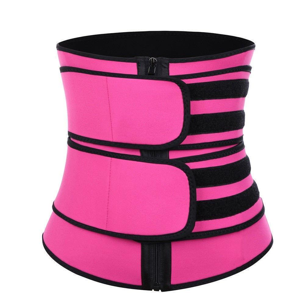 Women Neoprene Sauna Waist Trainer Corset 3‑Row Hooks Tummy Control Postpartum Waist Shaper Fitness Body Belt
