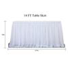 6/9/14Ft Tulle Table Skirt Rectangular Table Decoration Gauze Cloth Cover For Wedding Party