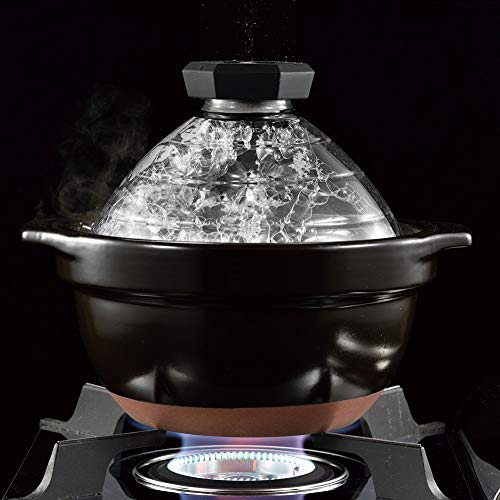 HARIO Glass Lid Rice Pot with Glass Lid for 3 Cups TND F-TND-200