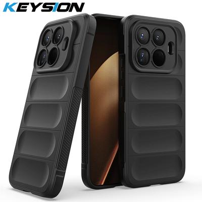 KEYSION Strapazierfähige stoßfeste matte Handyhülle für Xiaomi 15T Pro 5G rutschfeste weiche Silikon-Handy-Rückseite für Xiaomi 15T 5G