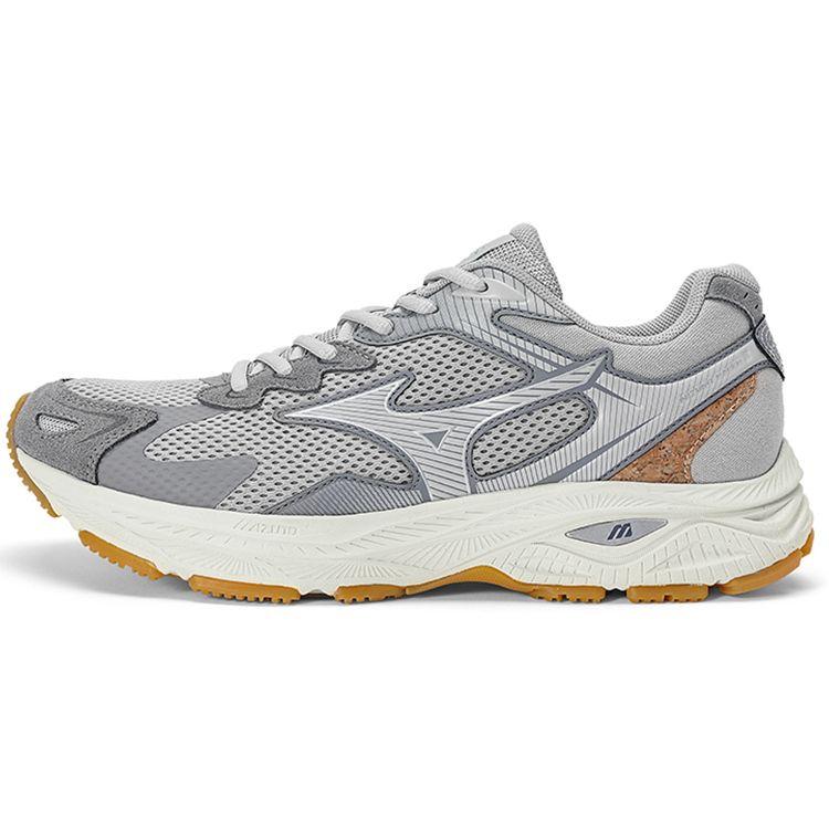 Mizuno Racer S Cushioning Breathable Low-Top Running Shoes Unisex Sneaker Medium-Gray D1GH223507