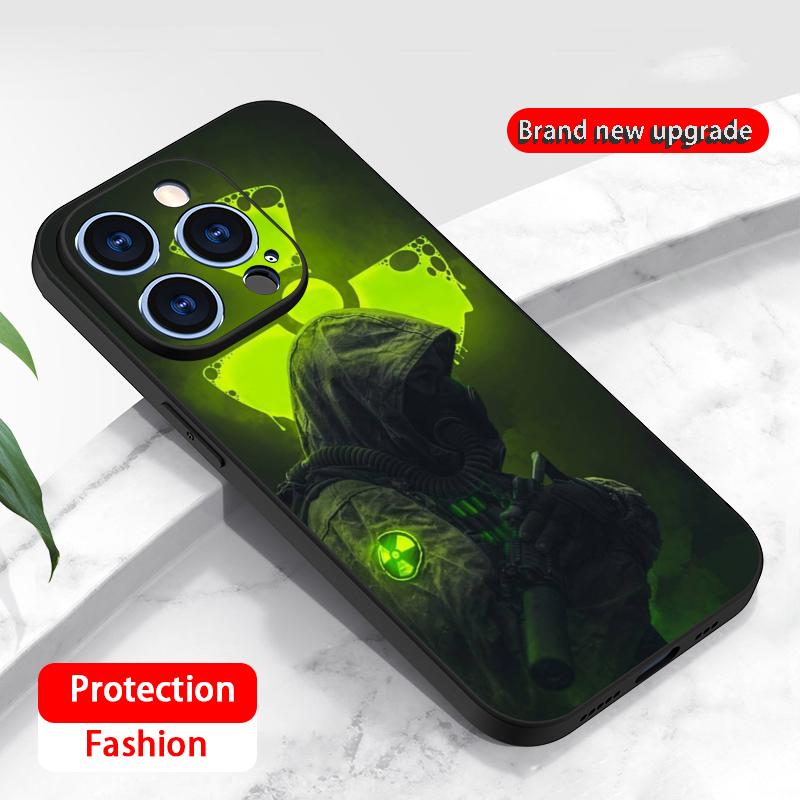 Game Stalker 2 hot pattern design Phone Case For iPhone 16 16e 15 14 13 12 11 Plus Mini Pro Max Soft black Shockproof Cover