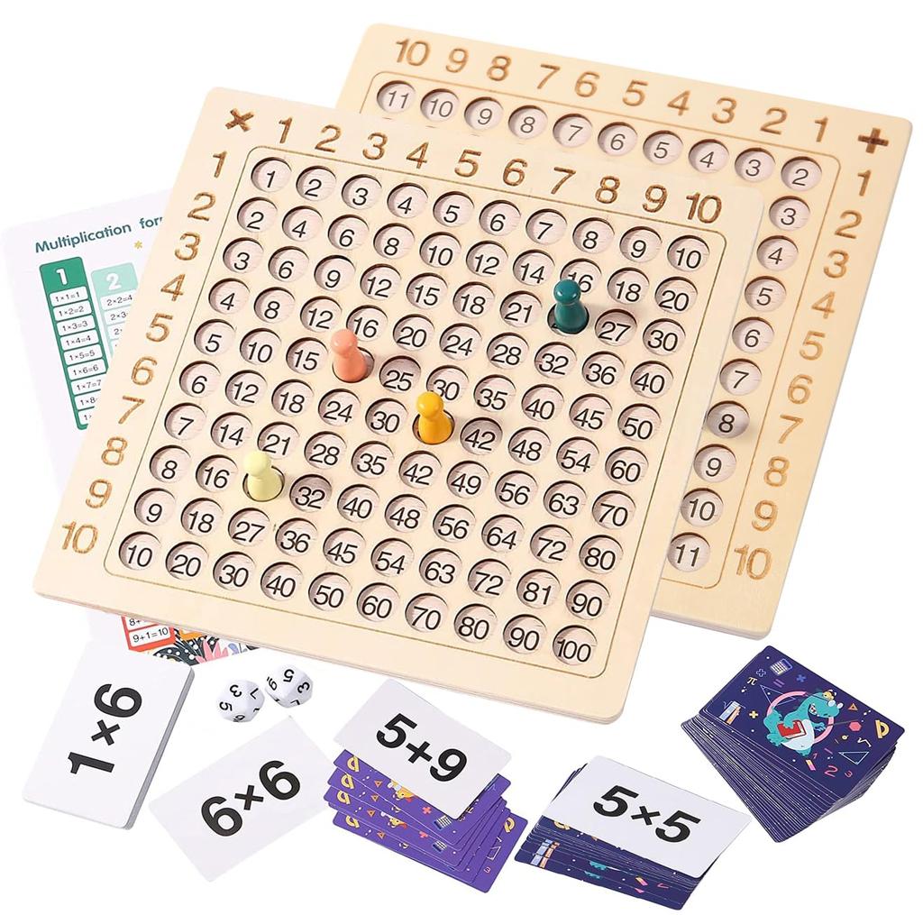 Multiplication educational math board calculation card elementary school wooden calculation number table board for children tables, addition, toys,