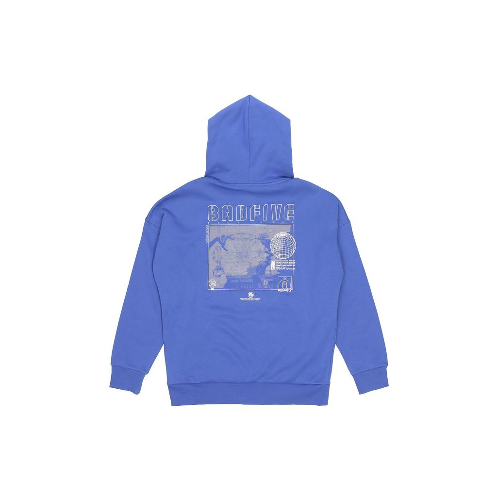 Li Ning Sweatshirts Men's Bright Royal Blue Hooded Thickened Regular AWDQ767-4
