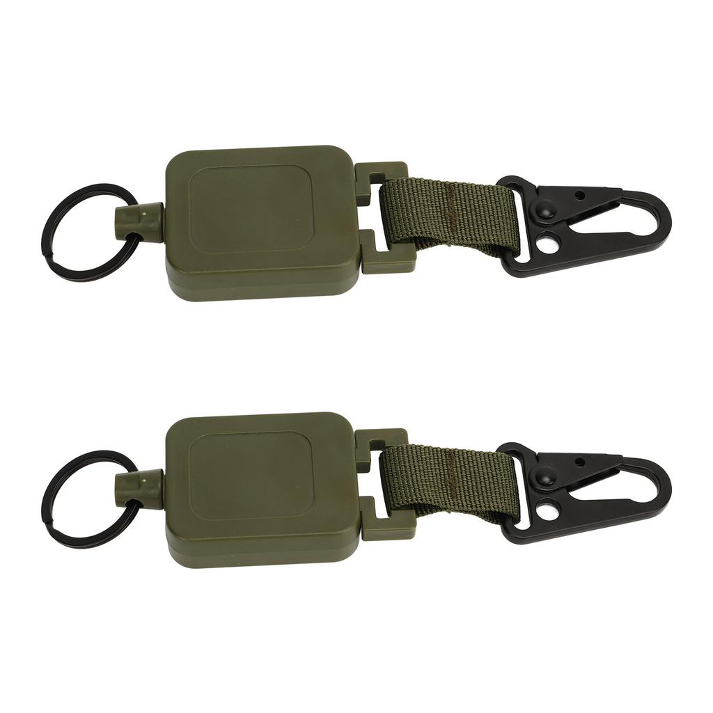 2 PCS Easy Pull Buckle Keychain Olecranon Buckle Stretchable Quick Release Buckle Key   for Bag Pants